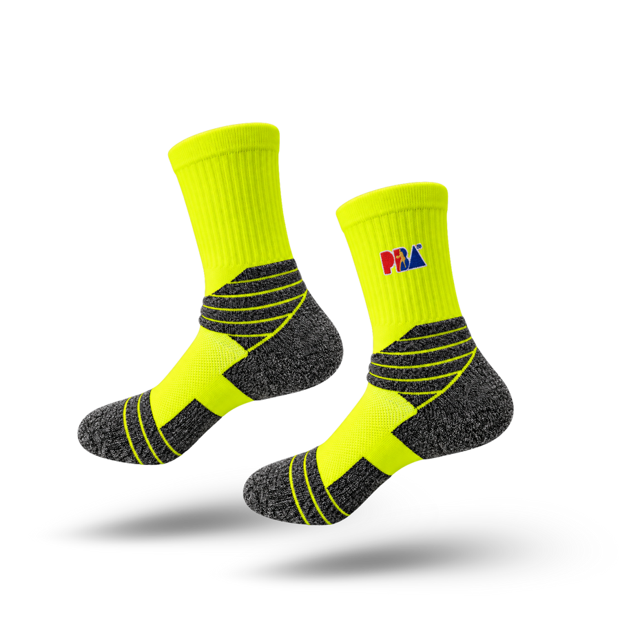 PBA Elite Neon Green Premium Athletic Crew Socks (MENS)