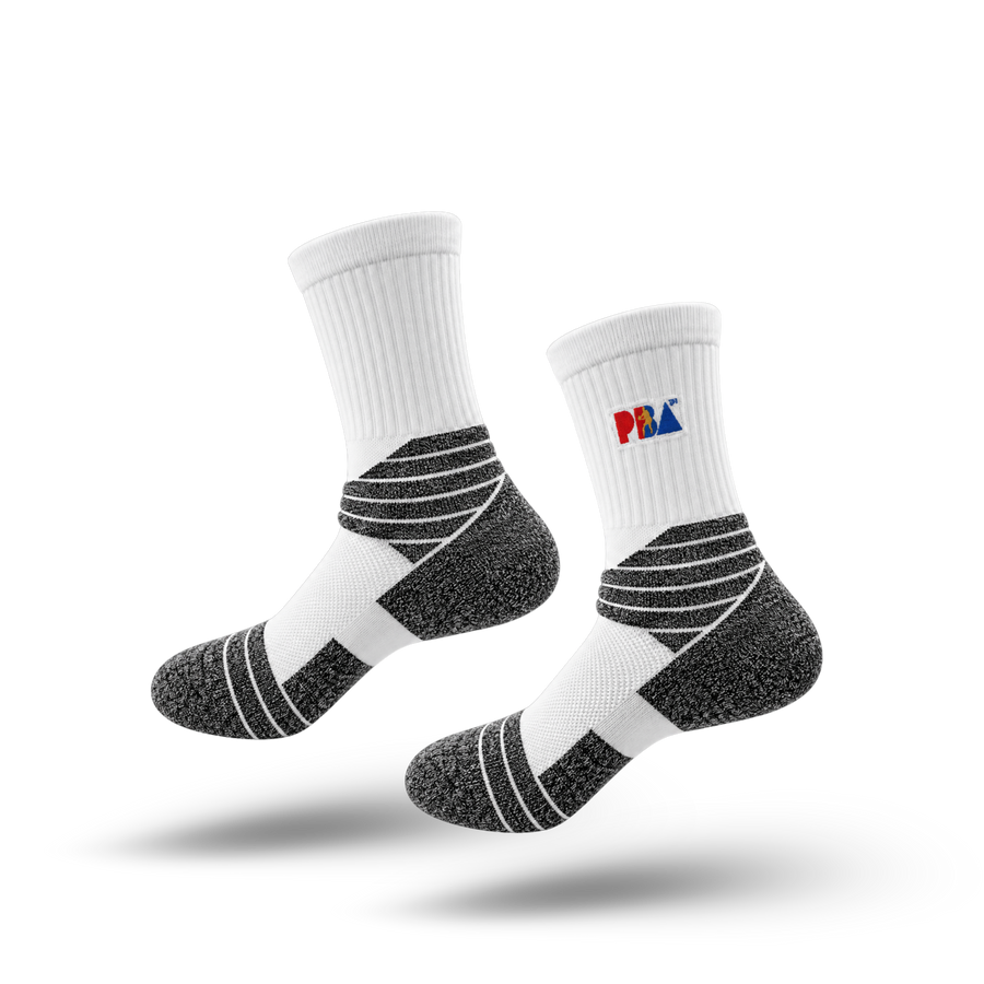 PBA Elite White Premium Athletic Crew Socks (MENS)